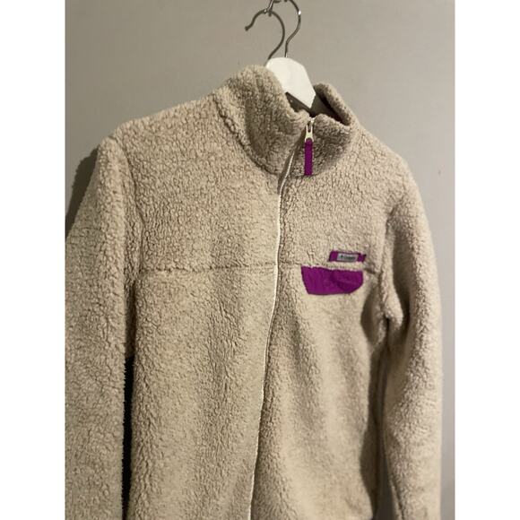 Columbia Mountainside Full Zip Sherpa Fleece Women’s Size Large - Picture 2 of 7